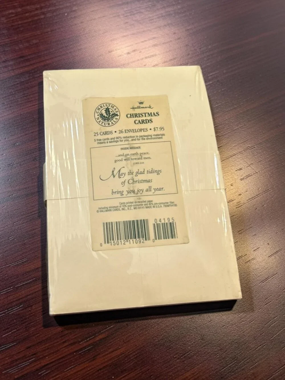 Vintage 1992 Hallmark Christmas Naturals Cards Pack 25 Sealed Angels Religious